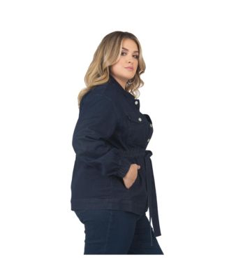 Women's Plus Size Utility Anorak Denim Jacket