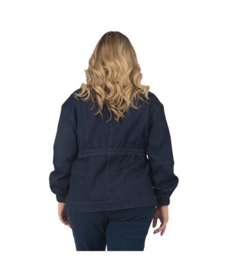 Women's Plus Size Utility Anorak Denim Jacket