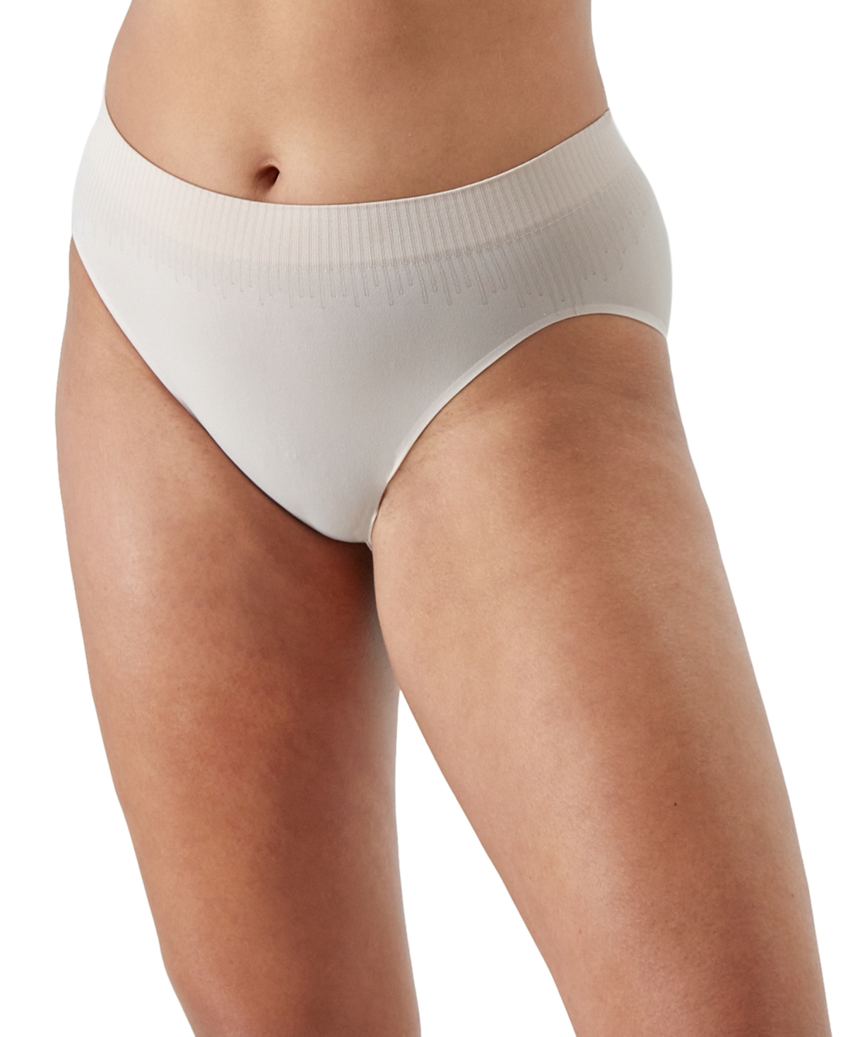 Bali Women's Comfort Revolution Modern Seamless Hi Cut Panty in Sandshell | Size: 8 | HerRoom.com