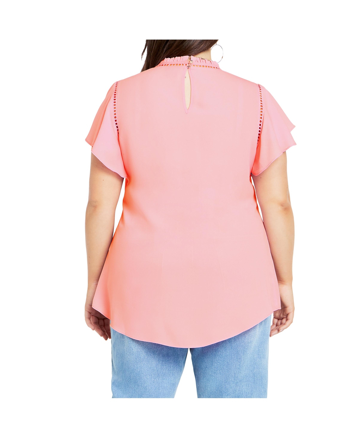 City Chic Women's Kiss Me Quick Short Sleeve Top