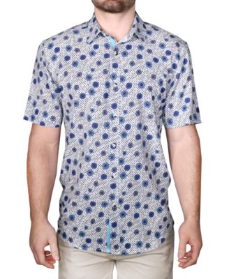 Vintage 1946 - Men's Printed Shirt-Sleeve Woven Shirt