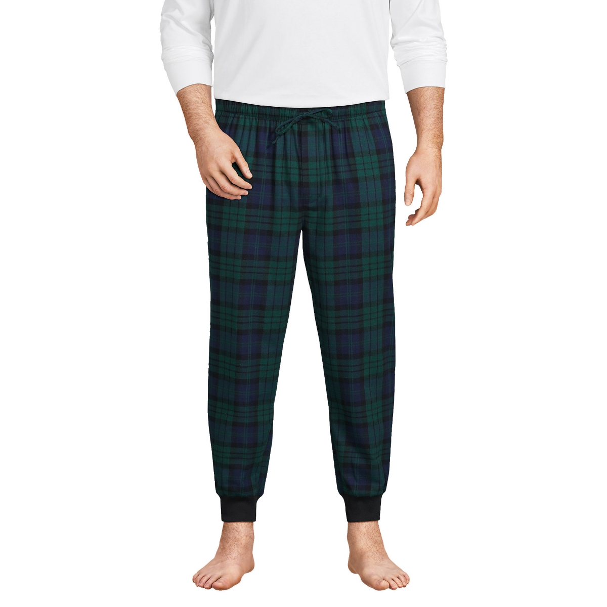 Big & Tall Flannel Jogger Pajama Pants - Dark Green