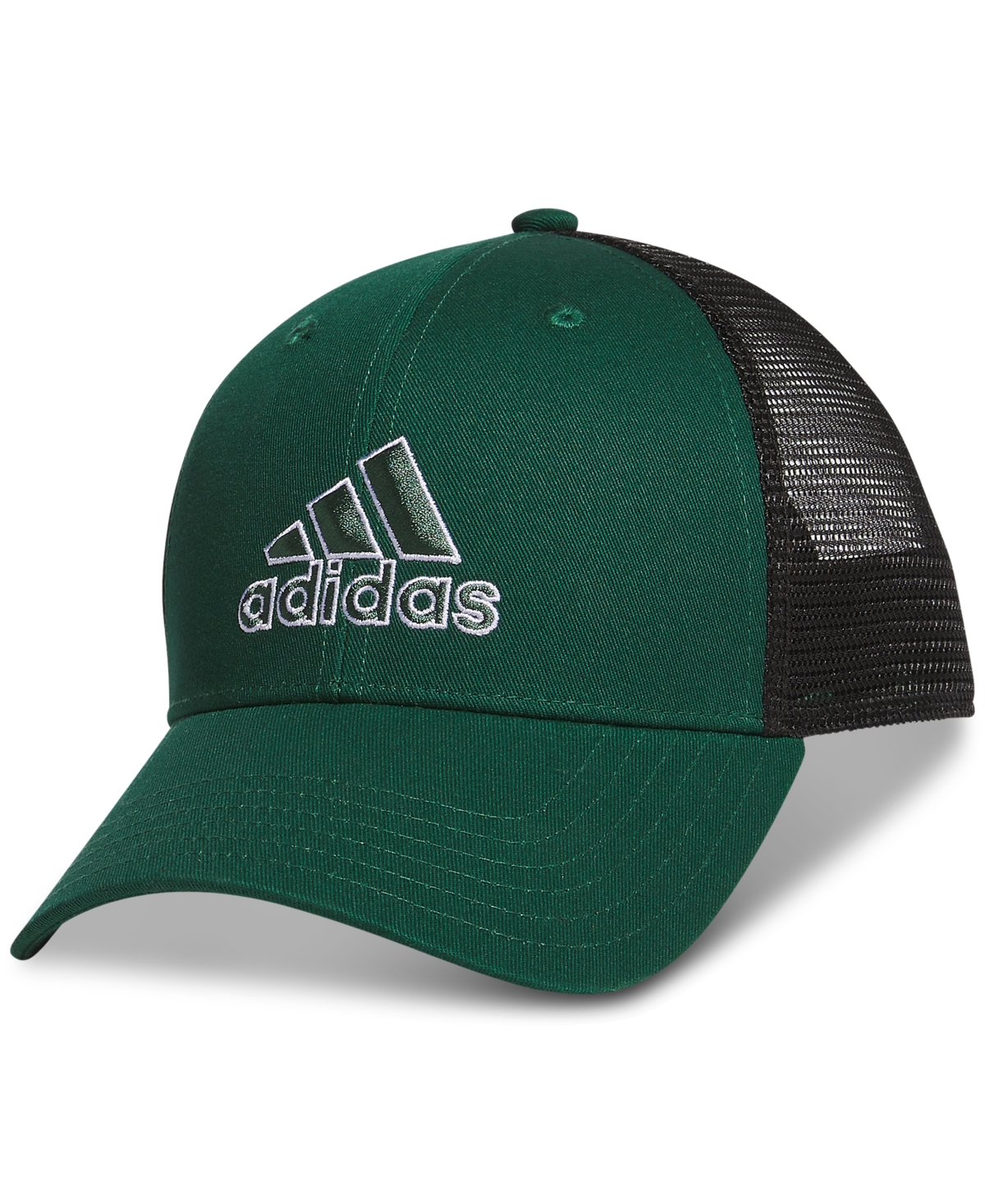 Adidas Originals Men's Structured Mesh Snapback Hat In Collegiate Green,black,white
