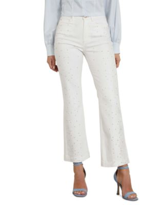 GUESS - Women's 1981 Embellished Kick Flare Jeans