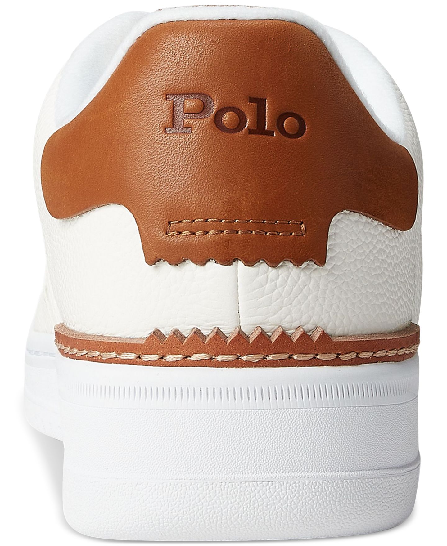 Мужские кроссовки Polo Ralph Lauren Masters Court Lace-Up, цвет: Белый / Рыжевато-коричневый — фото 3