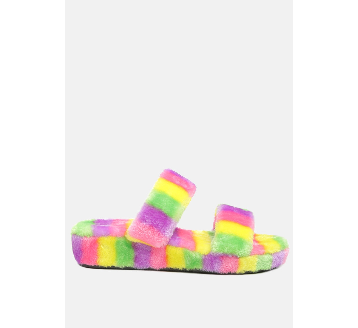 London Rag Smoothie Fur Slip-On Flats