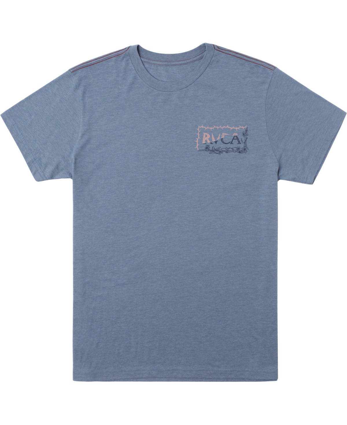 Shop Rvca Men's Sharp Split Short Sleeve T-shirt In Industrial Blue