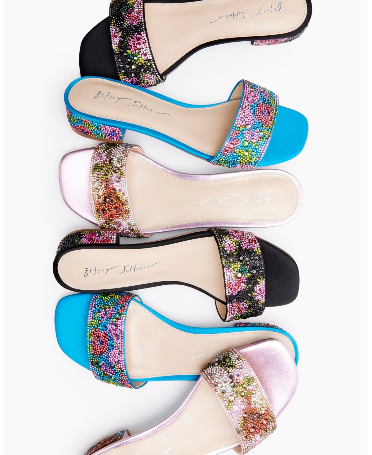 Shop Betsey Johnson Women's Sunny Slide Evening Sandals In Gingham Multi