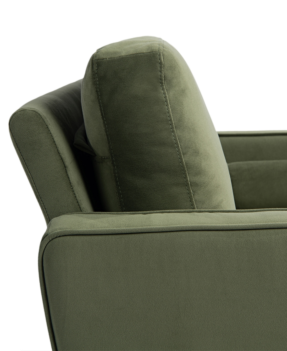 Shop Lifestyle Solutions 39.4" Polyester Lillith Chair With Track Arms In Olive
