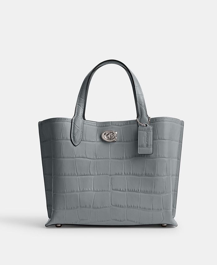 Embossed croc willow tote 24