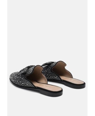 Womens Whoopie Embellished Casual Bow Mules