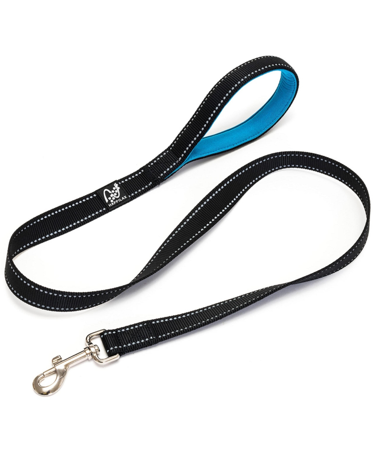 Reflective Dog Leash with Training Control and Cushion Handle - Blue