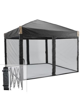 Pop Up Canopy Tent with Removable Mesh Sidewalls, Portable Instant Shade Canopy with Roller Bag