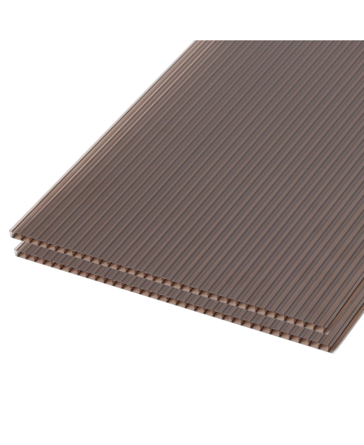 Polycarbonate Gazebo Proof Panels Polycarbonate Sheet 6 Pieces - Brown