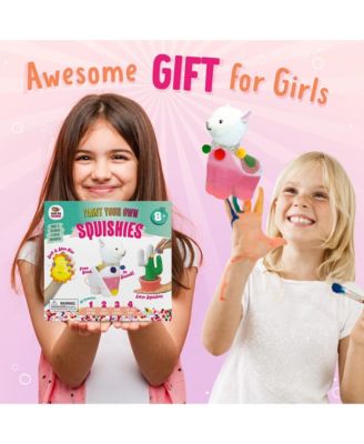 Alpaca Squishies Kit | Squishy Maker Crafts for Girls Ages 8 | Paint Your Own Squishies Kit | Squishy Painting Kit | Arts and Crafts for Kids Ages 8-12 | Squishy Gifts for Girls Art