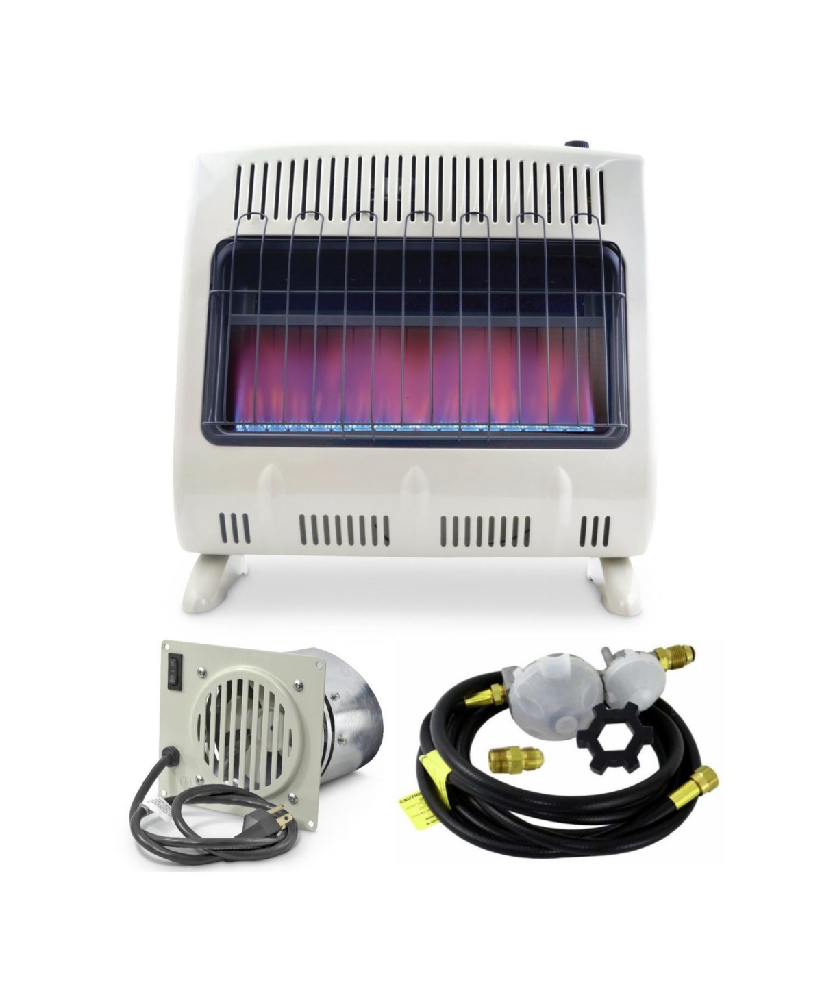 Mr. Heater 30,000 Btu Unvented Propane Heater with Built In Blower and Hose