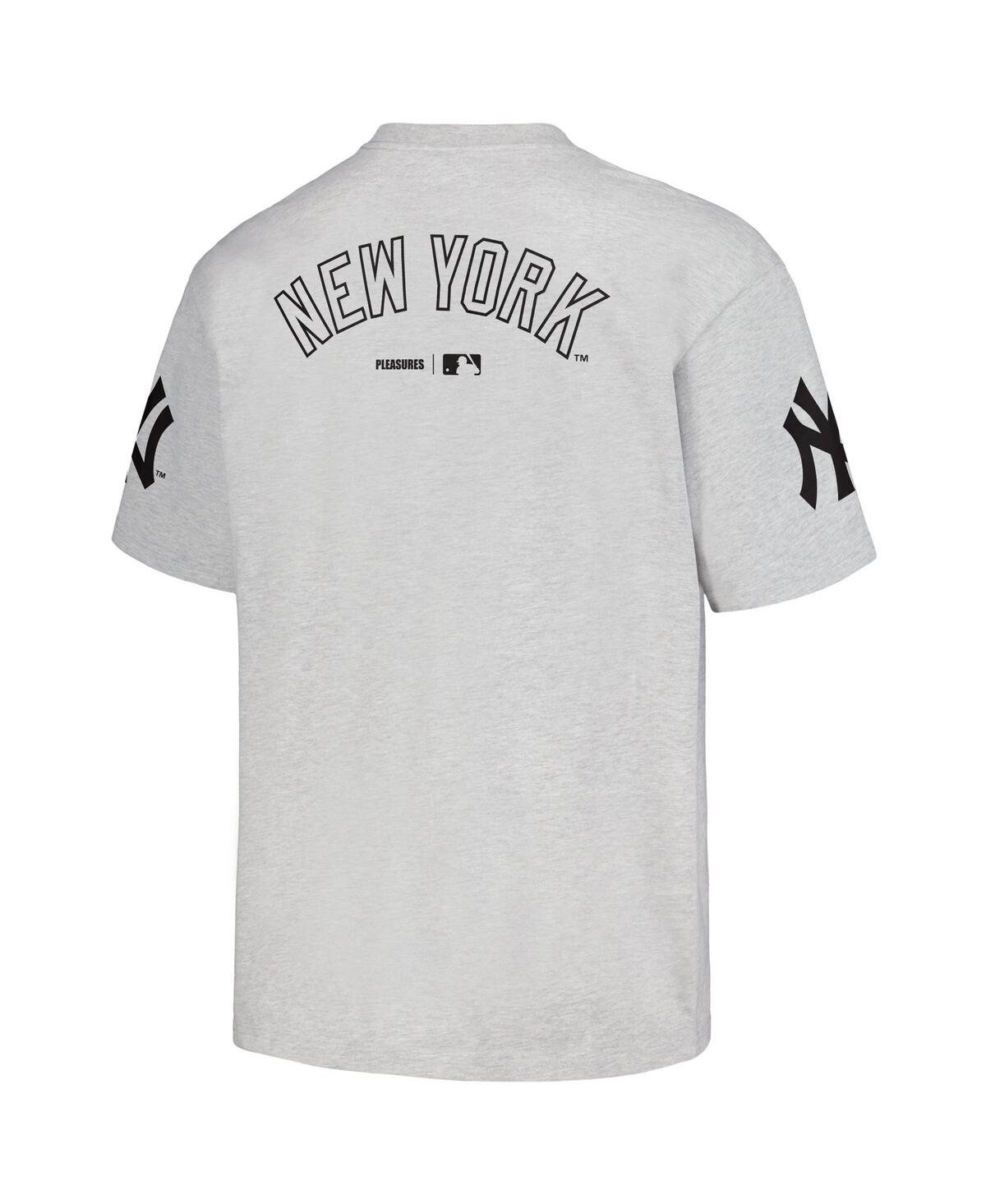 Shop Pleasures Men's  Gray New York Yankees Team T-shirt