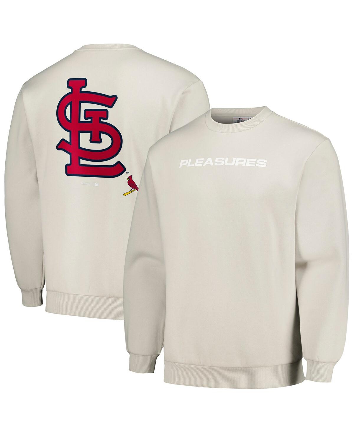 Men's Pleasures Gray St. Louis Cardinals Ballpark Pullover Sweatshirt - Gray