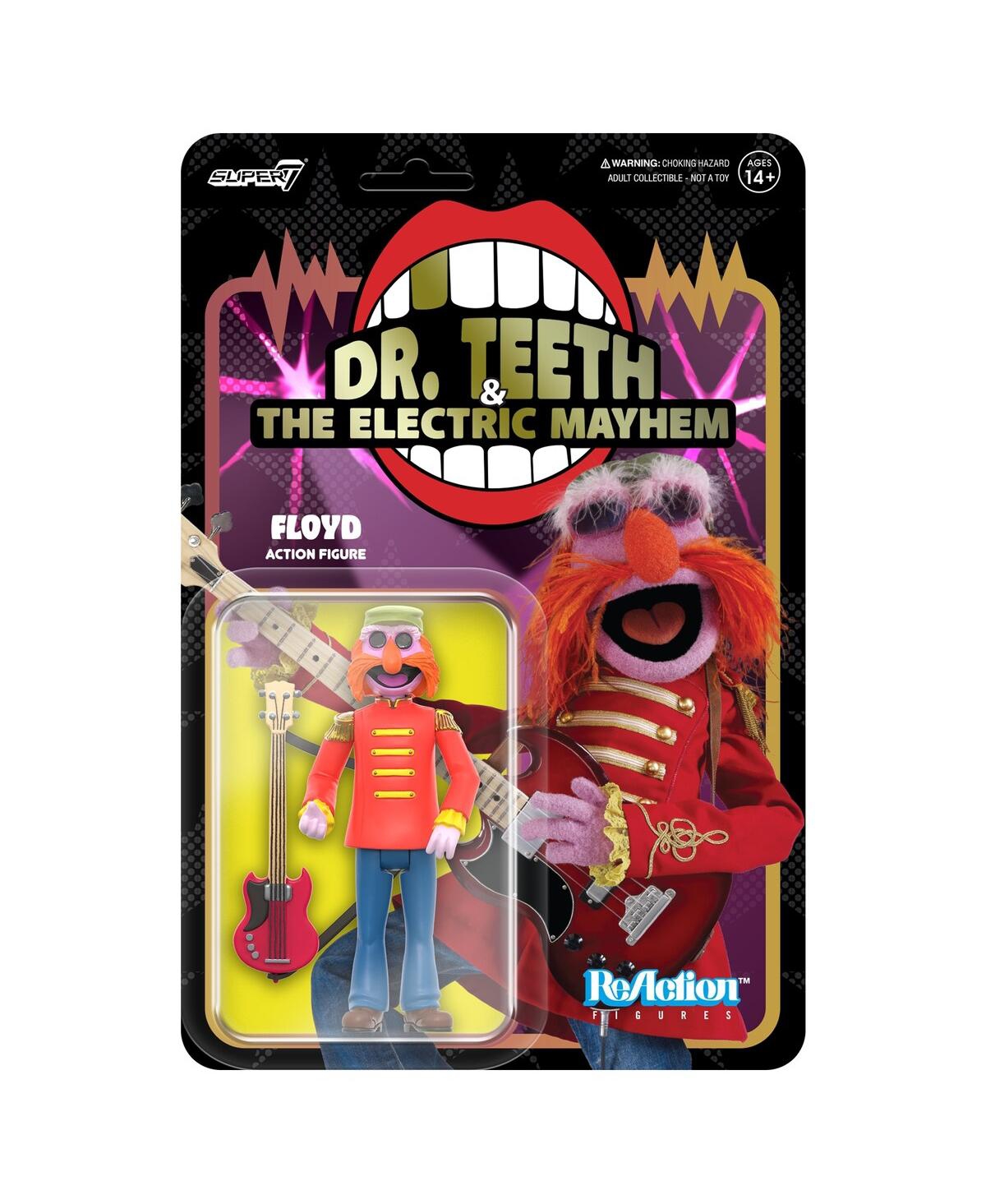 Super 7 Dr. Teeth & The Electric Mayhem Floyd The Muppets Reaction Figure In Multi