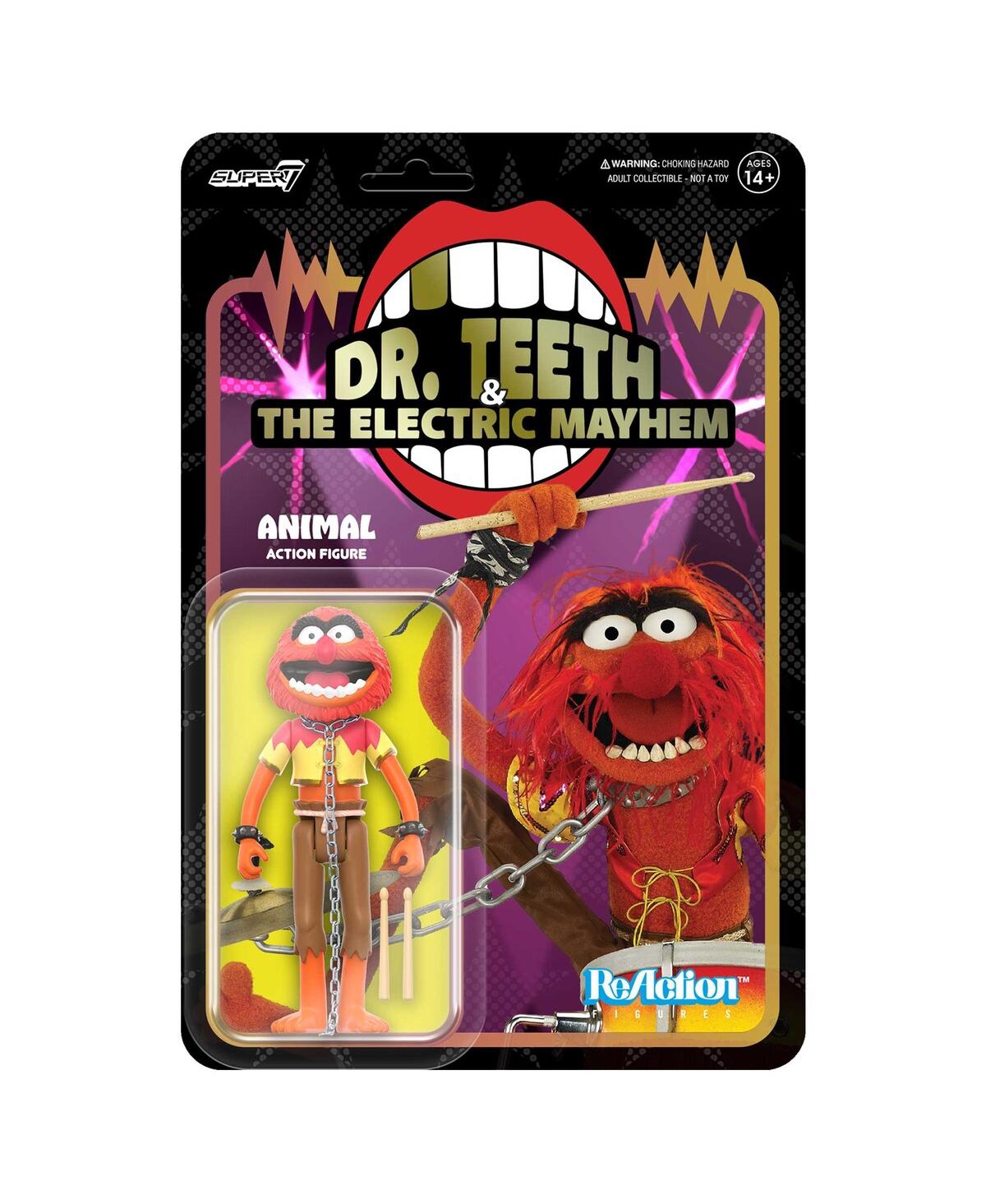 Super 7 Dr. Teeth & The Electric Mayhem Animal The Muppets Reaction Figure In Multi