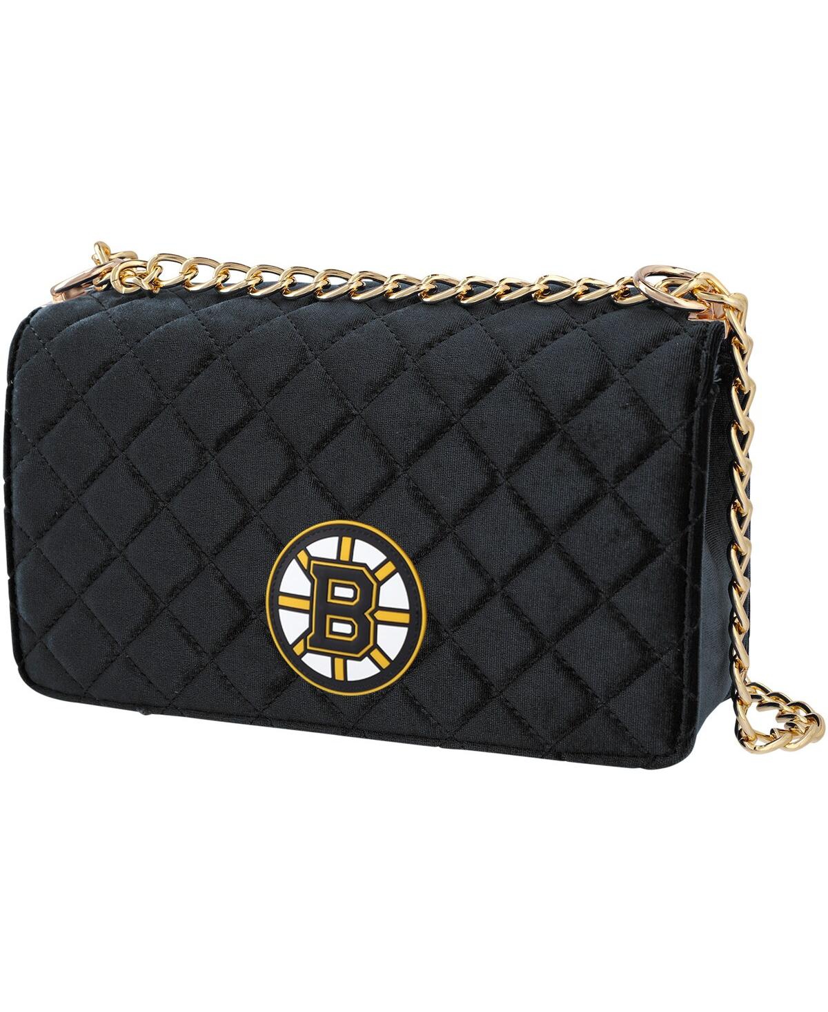 Women's Cuce Boston Bruins Velvet Team Color Bag - Black