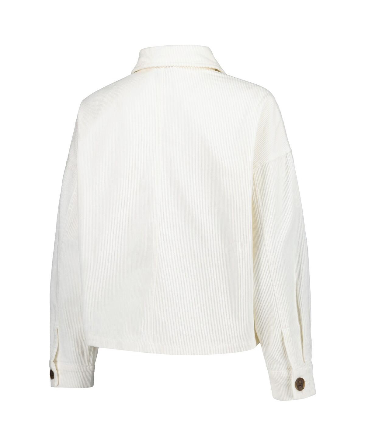 Shop Hype And Vice Women's  White Alabama Crimson Tide Corduroy Button-up Jacket