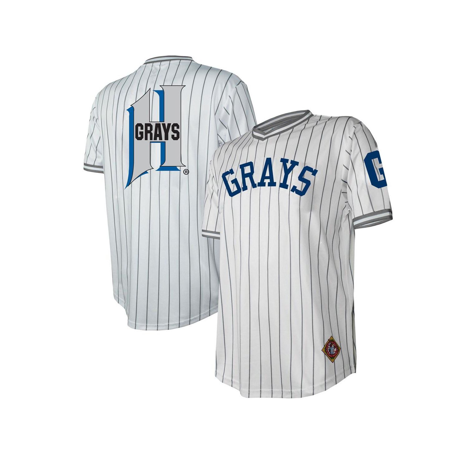 Men's White Distressed Homestead Grays V-Neck Jersey