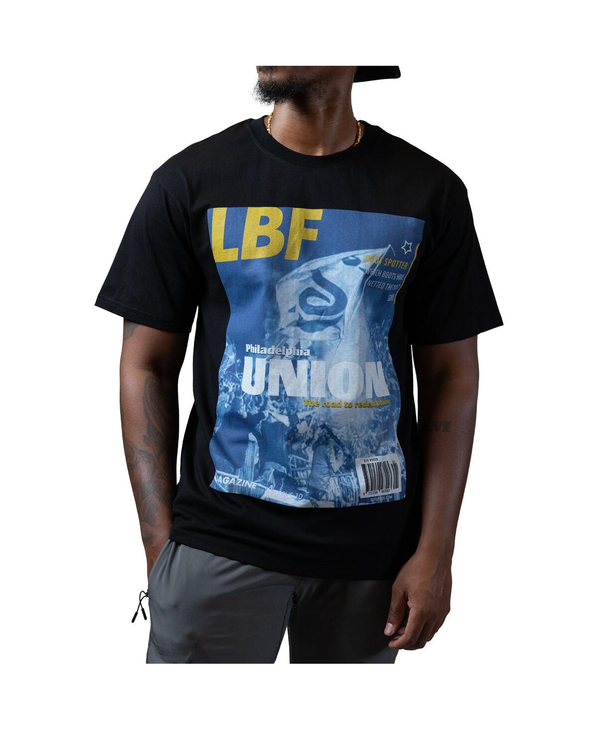 Men's Black Live Breathe Futbol x Philadelphia Union Magazine T-shirt - Black