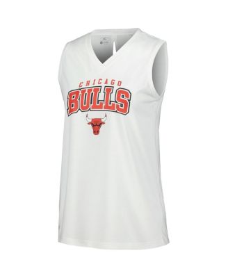 Women's White Chicago Bulls Paisley Peekaboo Tank Top