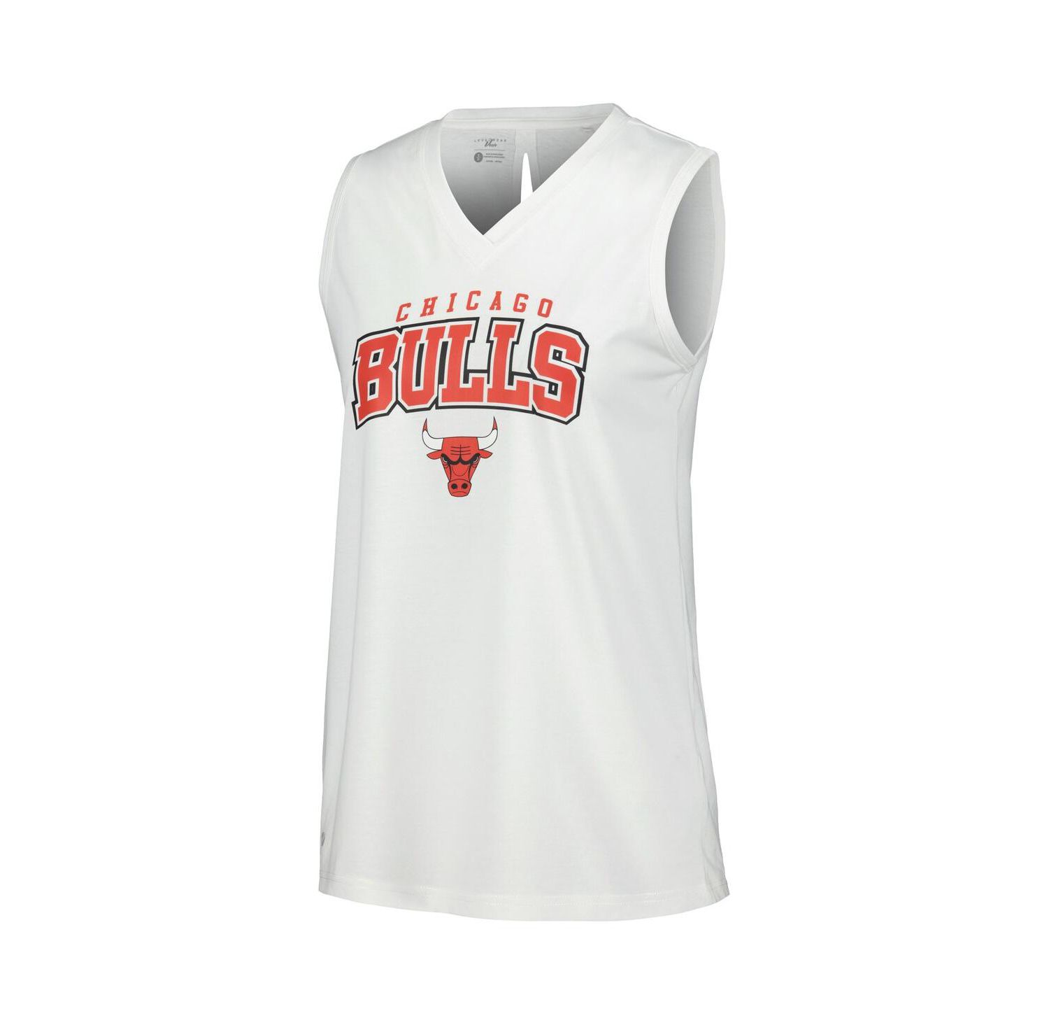 Women's White Chicago Bulls Paisley Peekaboo Tank Top
