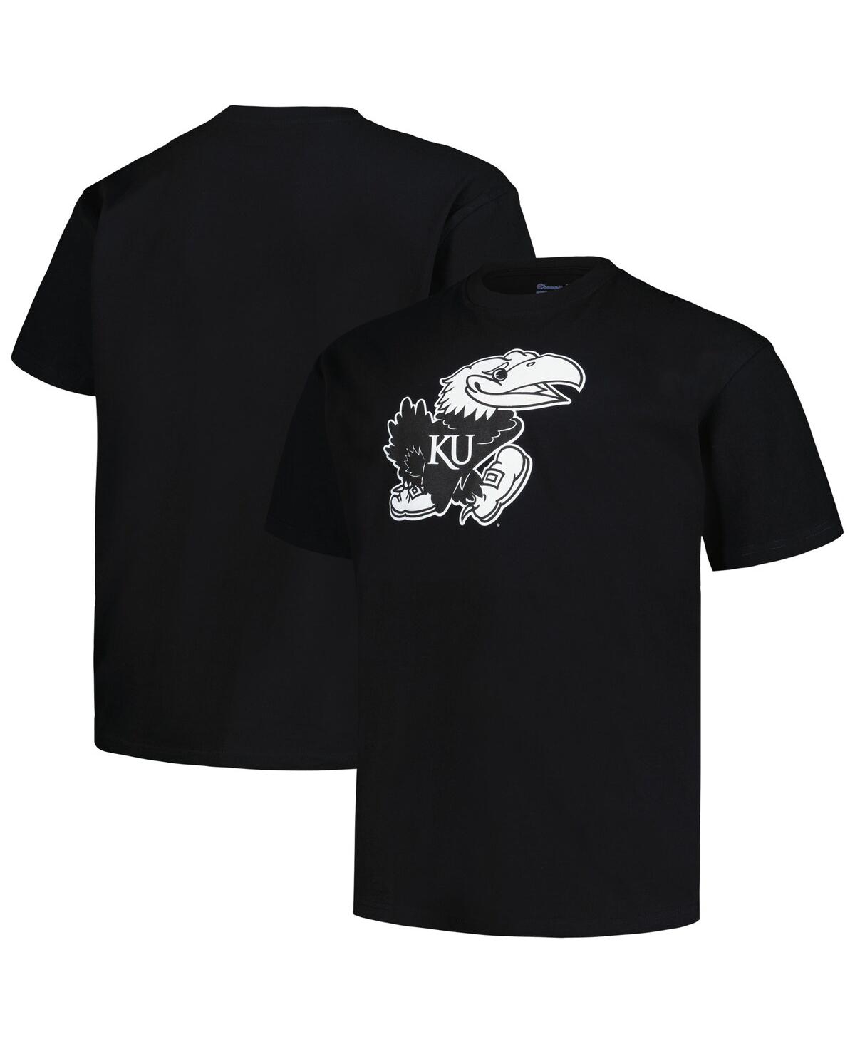 Shop Profile Men's  Black Kansas Jayhawks Big And Tall Pop T-shirt