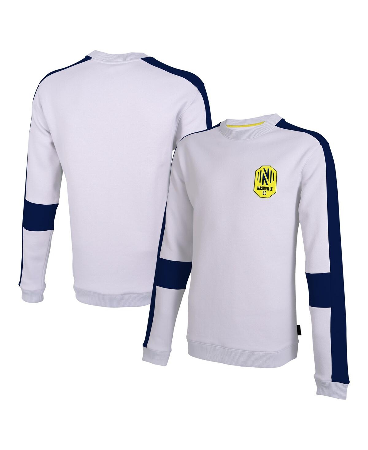 Men's Stadium Essentials White Nashville Sc Half Time Pullover Sweatshirt - White
