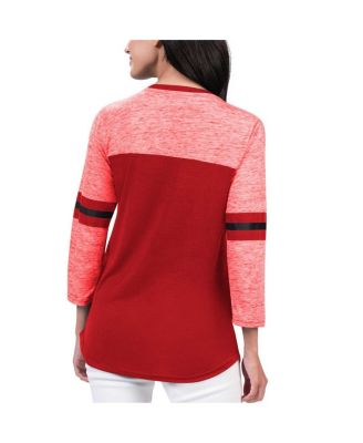 Women's Red New Jersey Devils Play The Game 3/4-Sleeve T-shirt