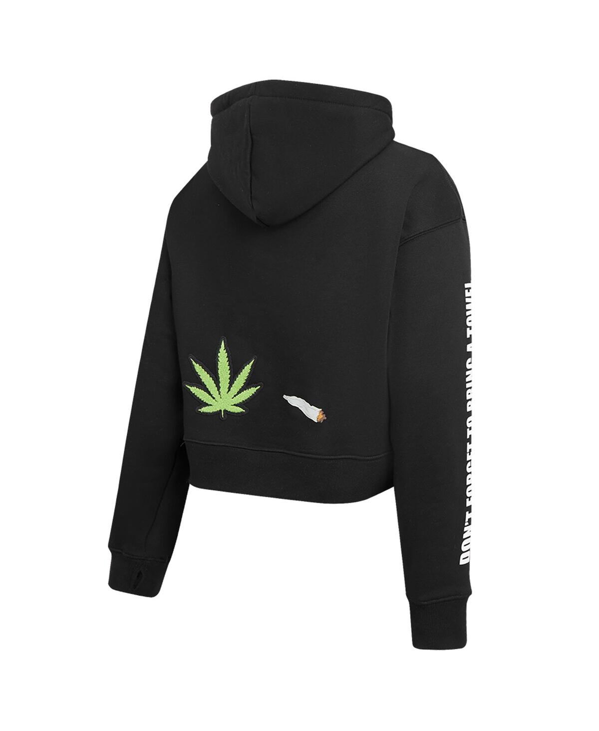 Shop Freeze Max Women's  Black South Park Towlie I'm Walking On Sunshine Cropped Pullover Hoodie