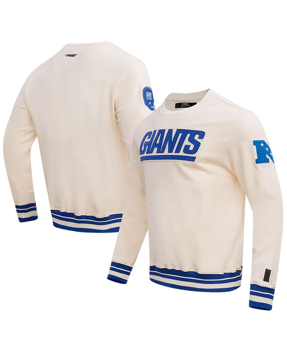 Pro Standard Men's  Cream New York Giants Retro Classics Fleece Pullover Sweatshirt