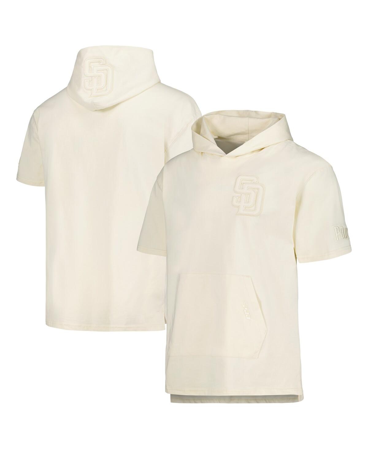 Shop Pro Standard Men's  Cream San Diego Padres Neutral Short Sleeve Pullover Hoodie
