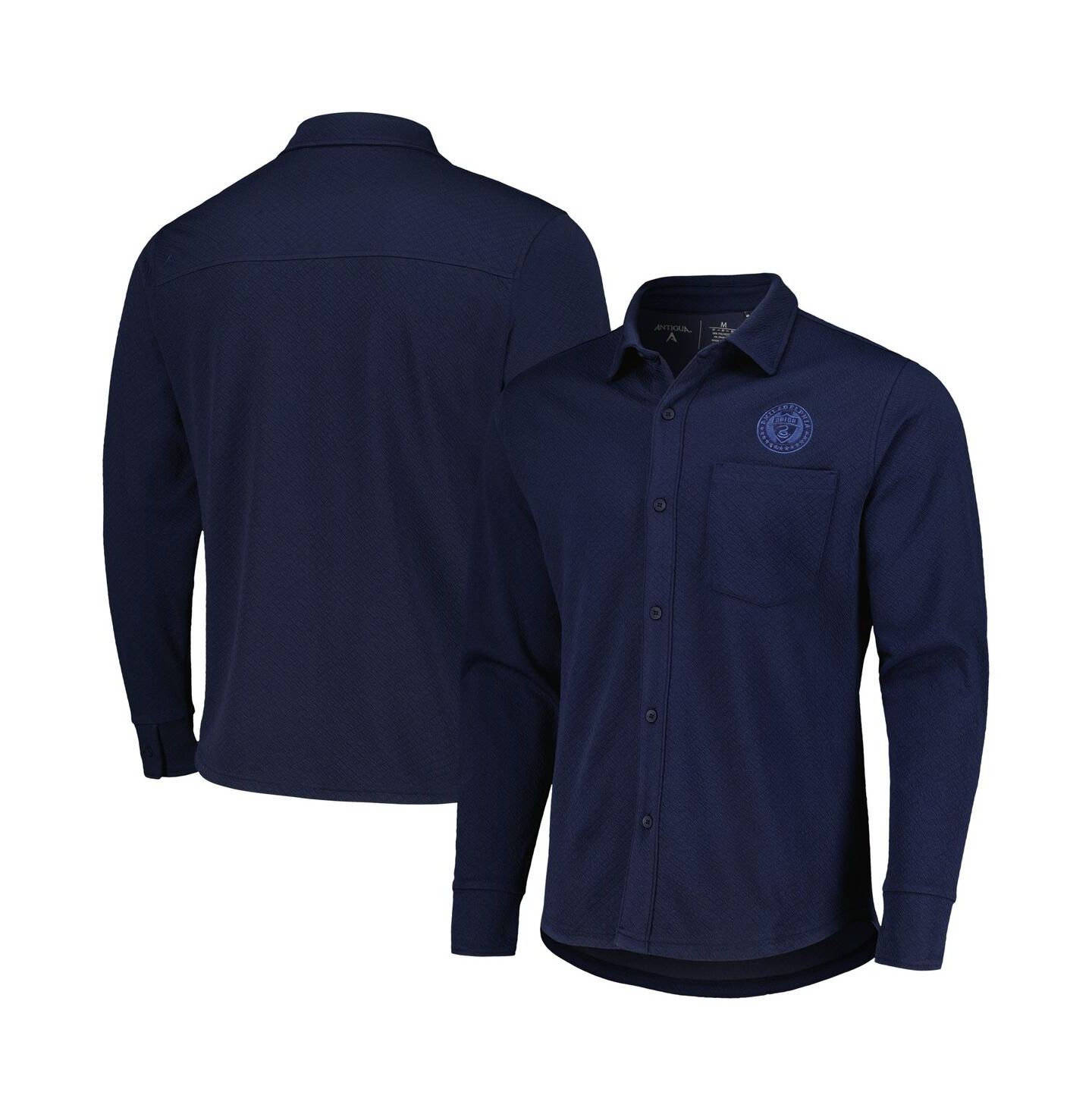 Мужские куртки Antigua Navy Philadelphia Union Streamer Diamond Button-Up Shacket — фото 1