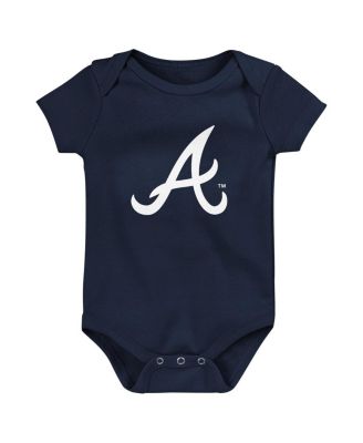 Baby Boys and Girls Atlanta Braves Fan Pennant 3-Pack Bodysuit Set