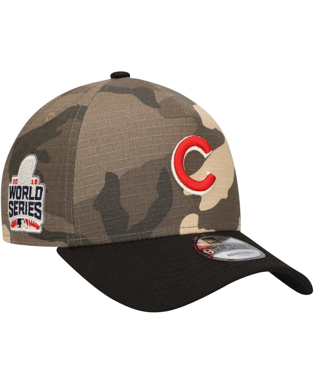 Shop New Era Men's  Chicago Cubs Camo Crown A-frame 9forty Adjustable Hat
