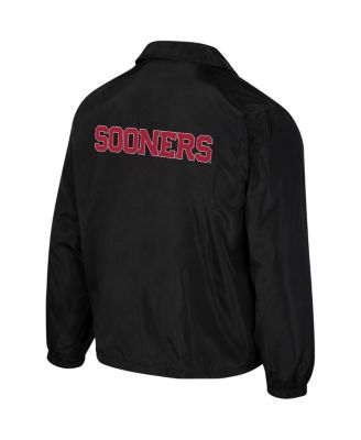 Men's and Women's Black Oklahoma Sooners Coaches Full-Snap Jacket