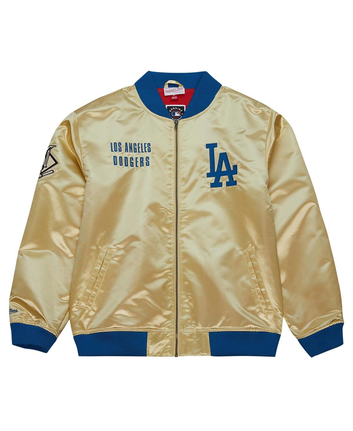 Shop Mitchell & Ness Men's  Gold Los Angeles Dodgers Og 2.0 Lightweight Satin Full-zip Jacket