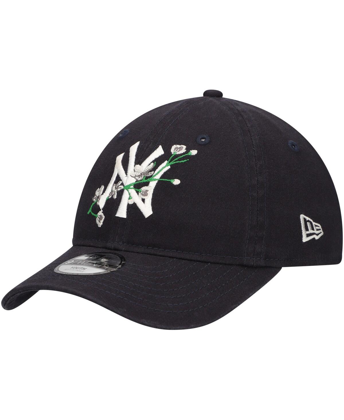 New Era Kids' Youth Boys And Girls  Navy New York Yankees Game Day Bloom 9twenty Adjustable Hat