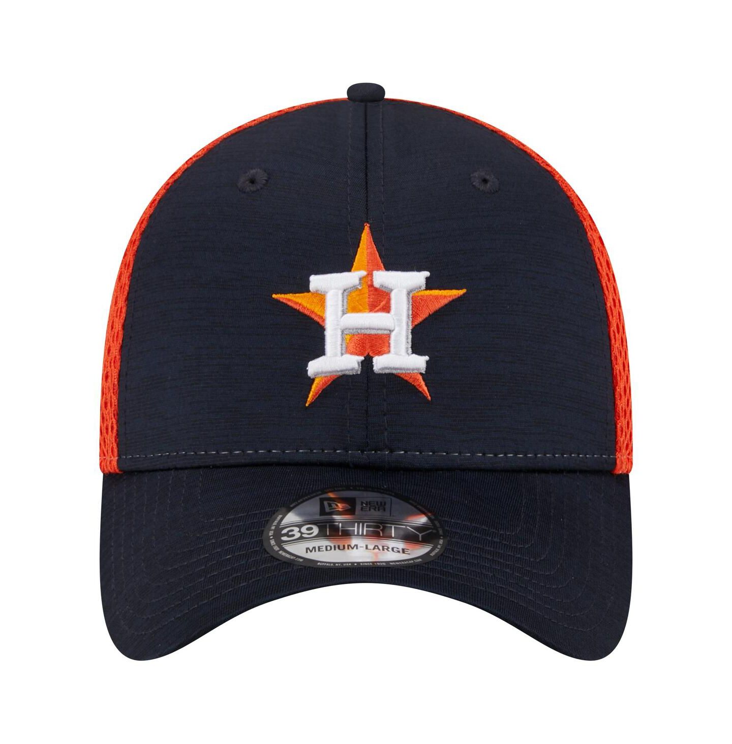 Мужская кепка New Era Navy Houston Astros Neo 39THIRTY Flex Hat — фото 2