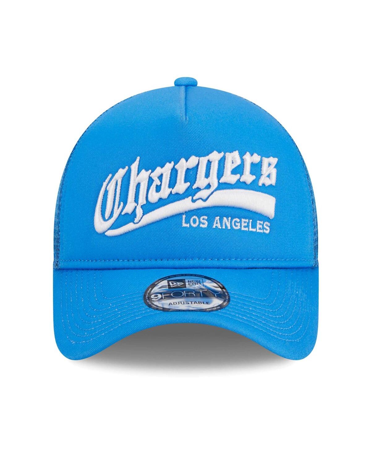 New Era Men's  Powder Blue Los Angeles Chargers Caliber Trucker 9forty Adjustable Hat In Powder Blue