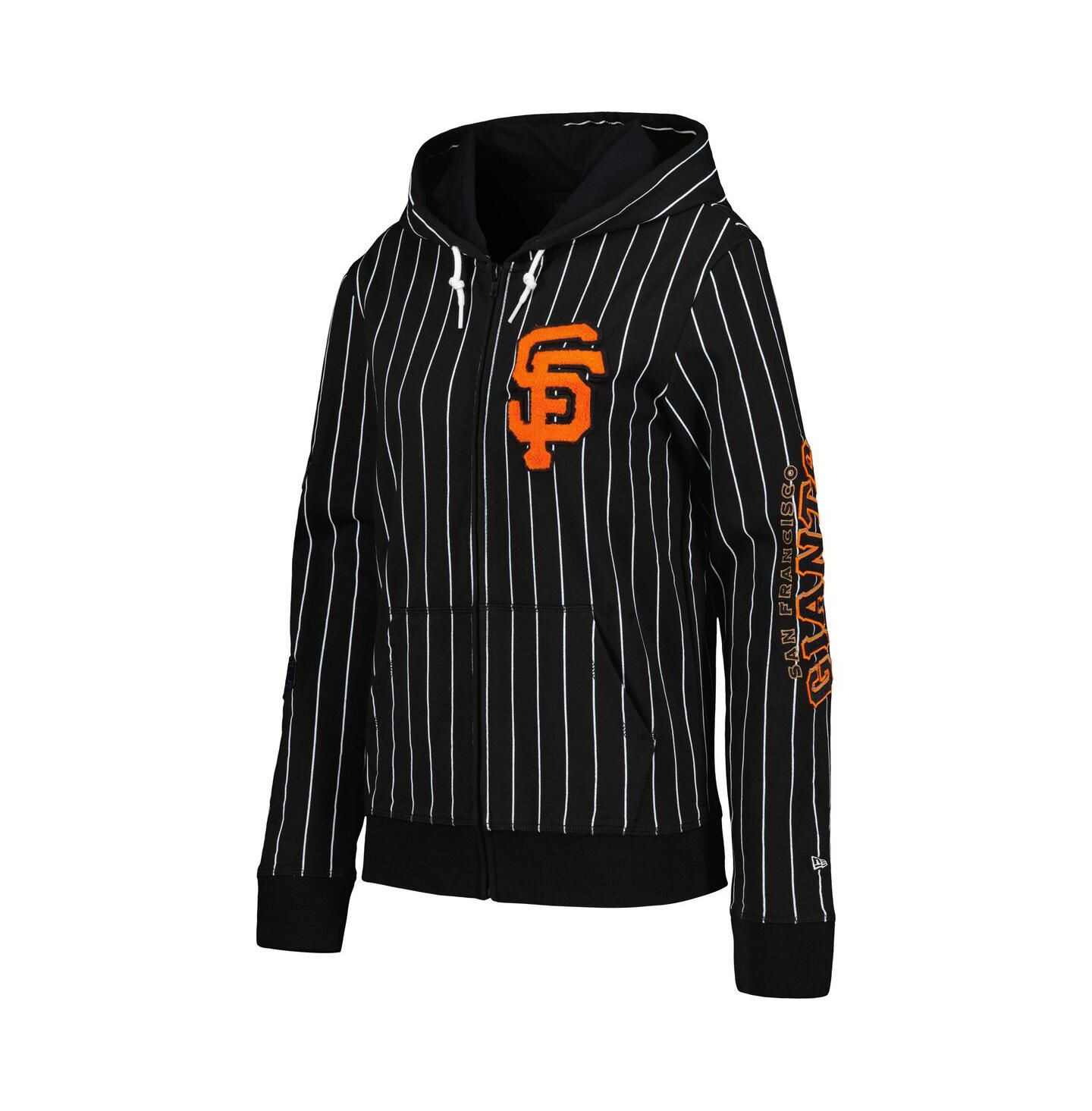 Женская куртка New Era Black San Francisco Giants Pinstripe Tri-Blend Full-Zip — фото 2