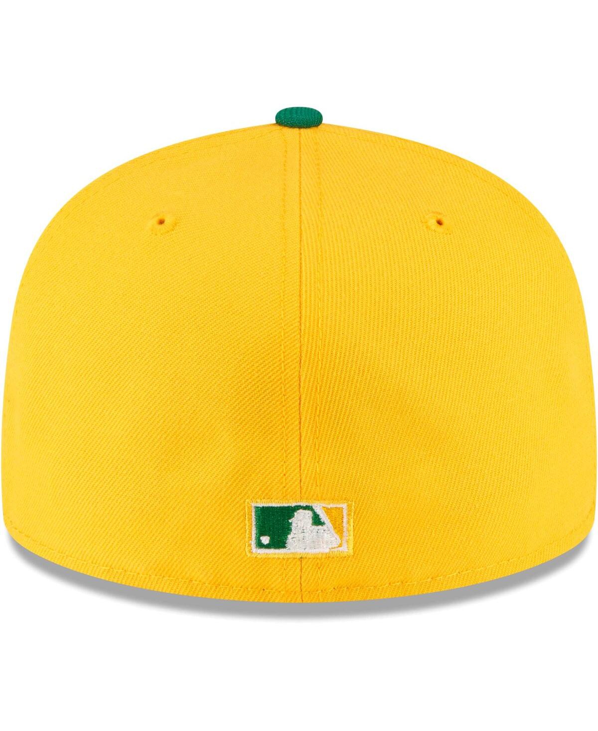 New Era Gold Oakland Athletics City Flag 59fifty Fitted Hat In Gold