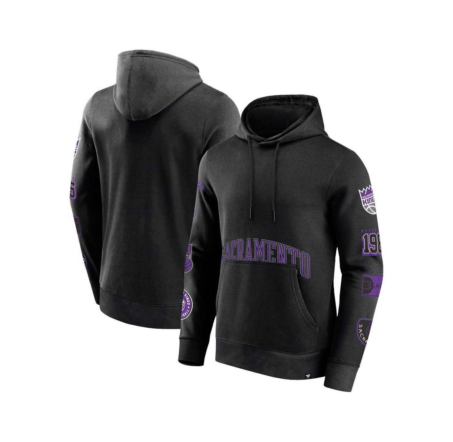 Men's Black Sacramento Kings Home Court Pullover Hoodie