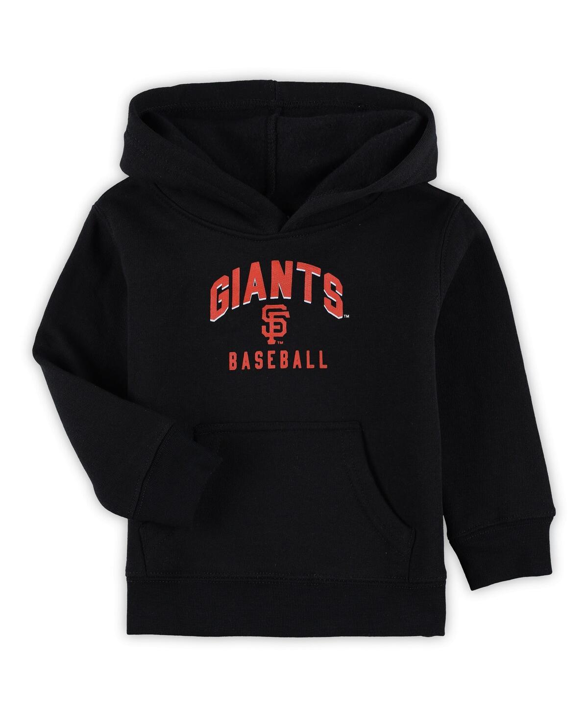 Outerstuff Infant Black/heather Gray San Francisco Giants Play By Play Pullover Hoodie & Pants Set In Black,heather Gray