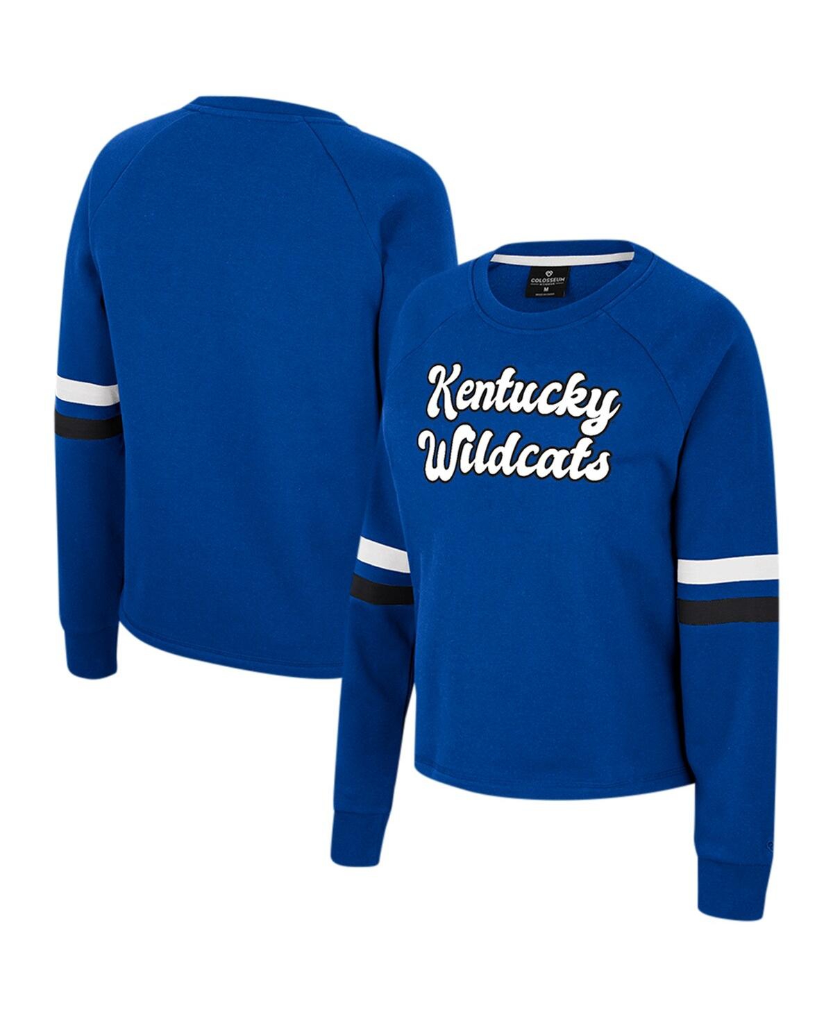 Colosseum Women's  Royal Kentucky Wildcats Talent Competition Raglan Pullover Sweatshirt