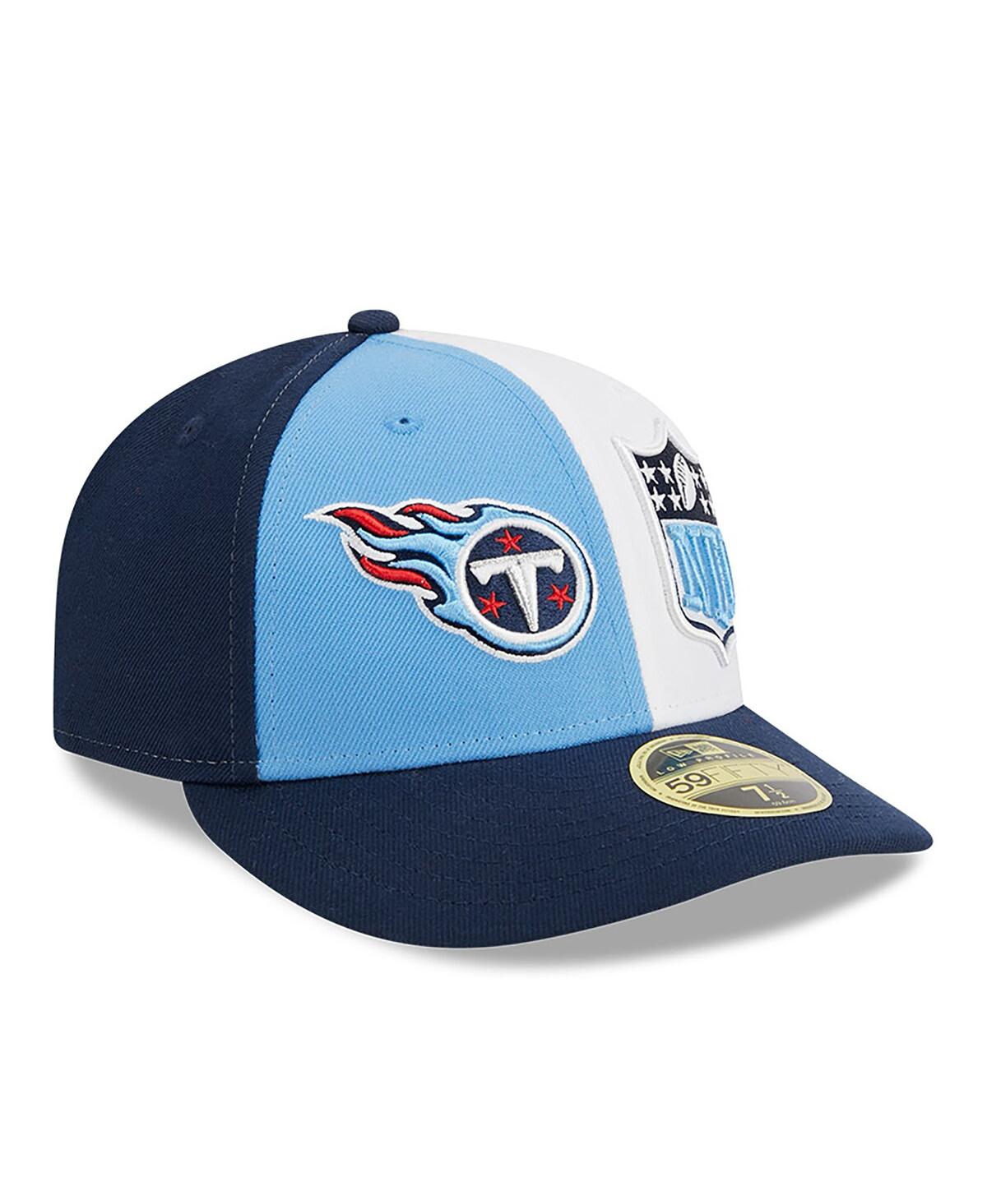 New Era Men's  Light Blue, Navy Tennessee Titans 2023 Sideline Low Profile 59fifty Fitted Hat In Light Blue,navy